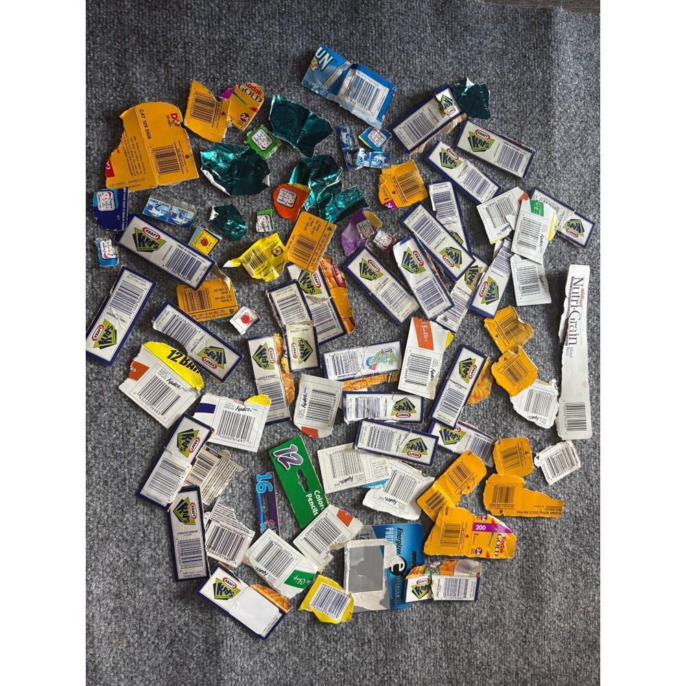 Lot Vintage Proof Of Purchase Points UPC Labels 1990 s packaging Kodak Kraft